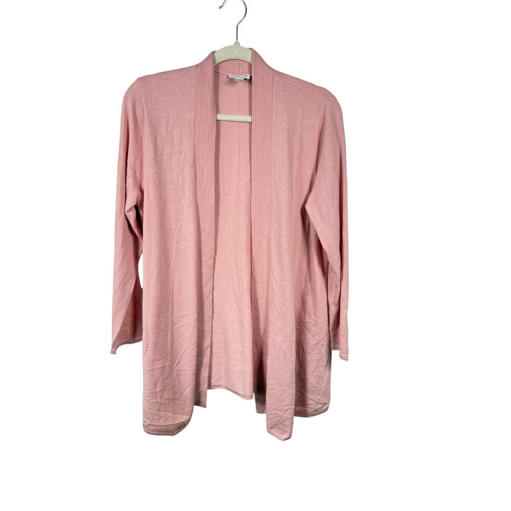J. Jill Cardigan Sweater Women's Medium Petite Pink Wool Blend